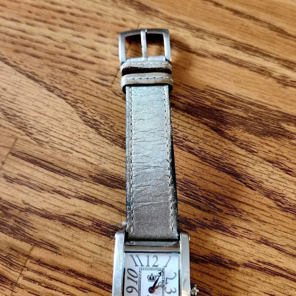 JUICY COUTURE G&P Silver And Leather Ladies Watch VINTAGE INSPIRED